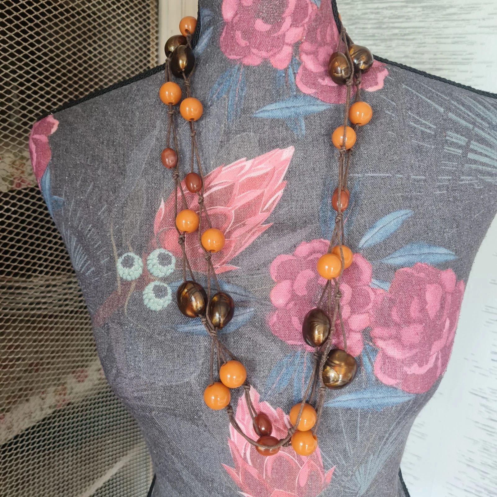 Collier de perles long 